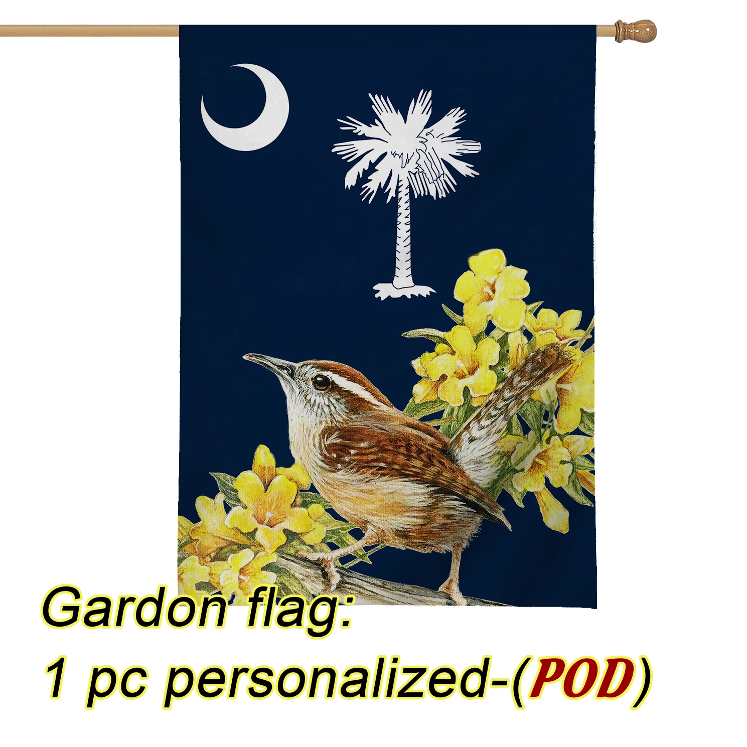 Carolina Wren E Jasmine Garden Flag Moon Custom Of The World Decoration Christmas Flag Outdoor Grinch Fun Bunting 2023 Us Uk
