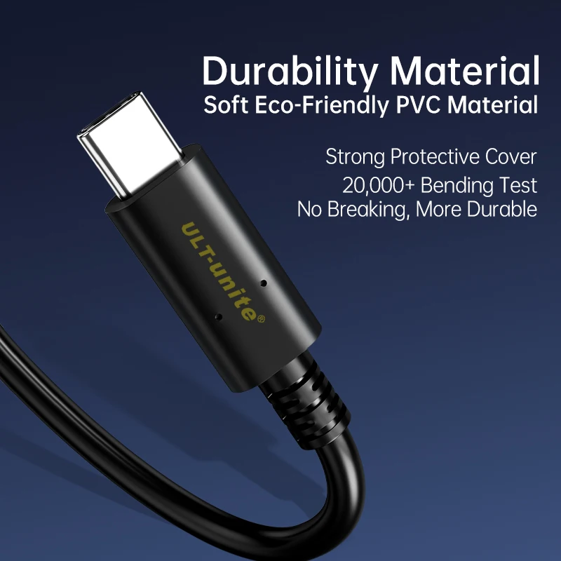 USB Cable USB 3.2 Gen 2 Type C to C 20Gbps 4K UHD PD100W Fast Charging Data for MacBook Pro iPad Pro Galaxy S20