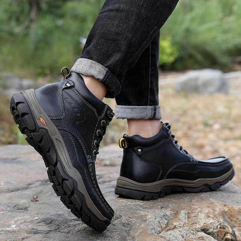 Luxuriöse Herren Motorradstiefel Aus Leder Mit Winterfutter_voghion.com