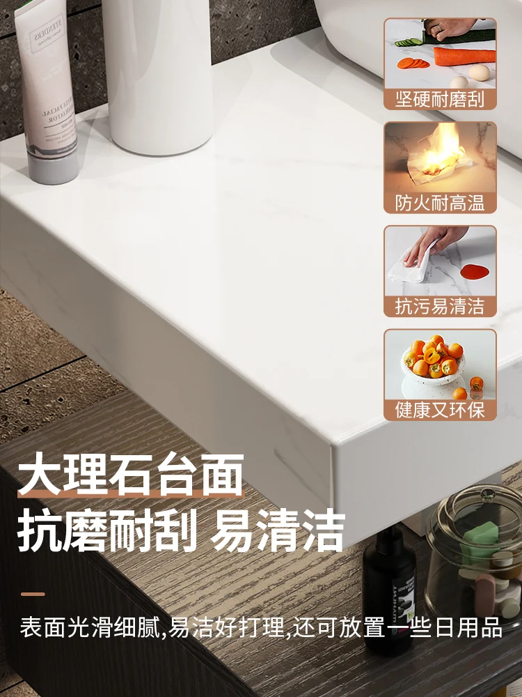 Modern simple light luxury small apartment hand wash basin pool integrated bathroom washbasin cabinet