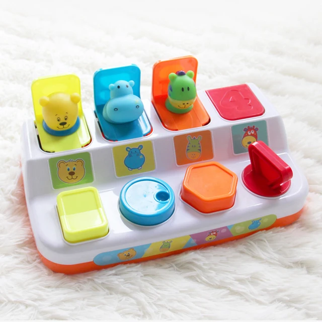 Toddlers Baby Learning Development Toy Game Memory Training Interactive Pop-Up Shape Animals baby toys 6 12 months 5