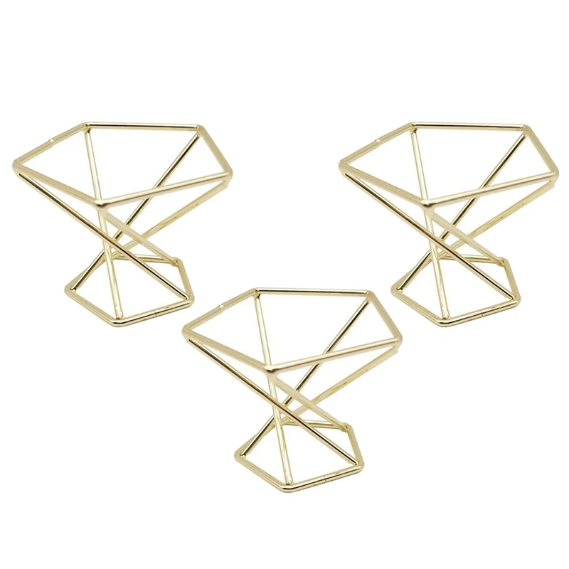 

12 Pcs Geometric Air Plant Holder Airplants Rack Metal Plants Stand Planter Shelves Himmeli Decor Tillandsia Containers
