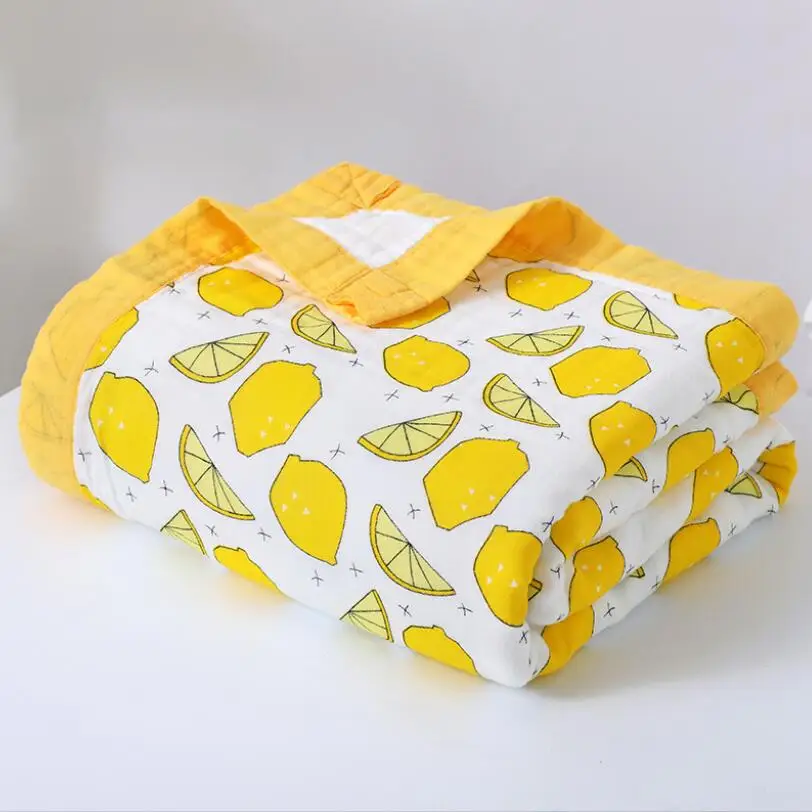 Summer Four Layers Bamboo Fiber Muslin Swaddle Baby Blankets Swaddle