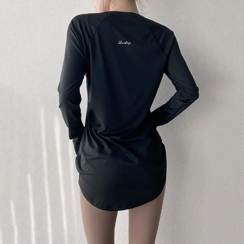 Long Sleeve Yoga Clothes Women 2024 Sportswear Woman Gym Running Blouses Shirts Sports Tops Fitness T-shirt Gym Clothing Workout 5