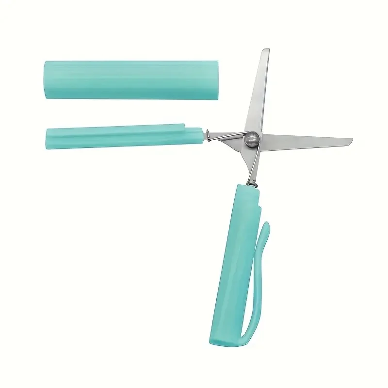 1pc Durable Stainless Steel Portable Scissors - Compact & Travel-Friendly, Ideal for Office, School, and Home Use - 5