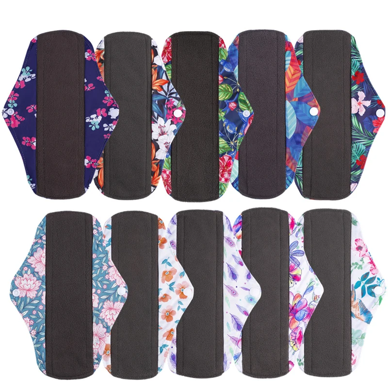 10pc Reusable Menstrual Panties Pads Monthly Period Gaskets Women's Washable Sanitary Napkin Lady Menstrual underwear Cloth Pads 1