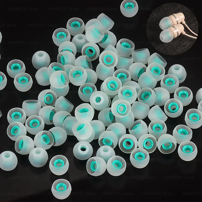 Two-Tone Silicone Earphone Tips – In-Ear Comfort Accessories