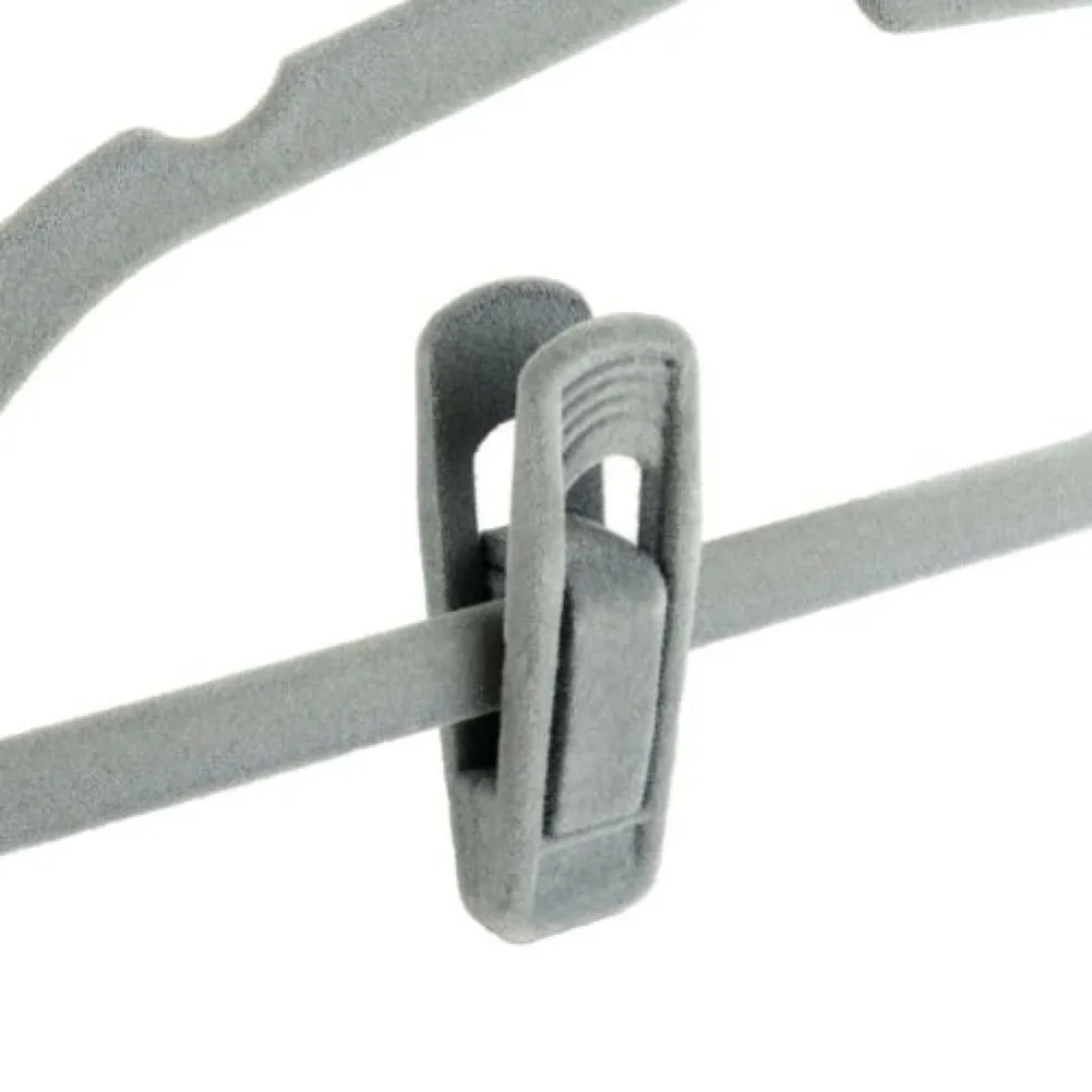 20pcs Non Slip Velvet Hangers Clips For Velvet Flocked Trouser Coat Pant Skirt Clothes Clip Drying Racks For Drying Clothes 6