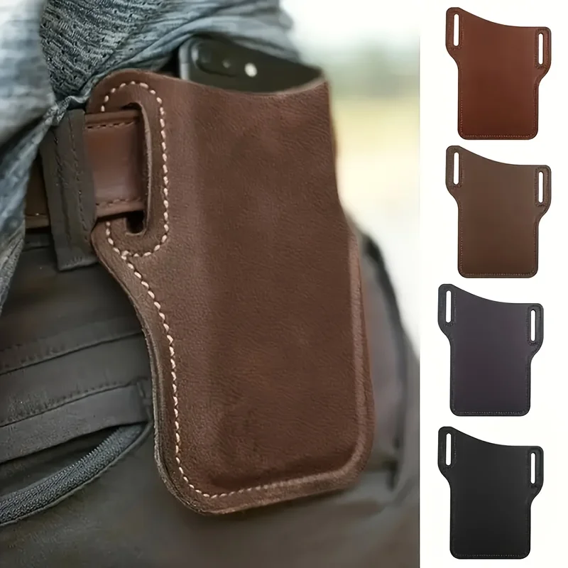 Multipurpose Sports Waist Pack, Leather Phone Waist Bag, Hanging Belt Bag for Mobile, Outdoor Gear Accessories for Active Use