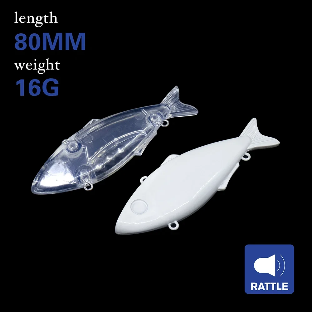 

Unpainted Lure 16g Lipless Crankbait VIB Blade Fishing Bait Sound Wobbler Rattle Sinking Blank Lure Bodies Diy Fishing Lure Set