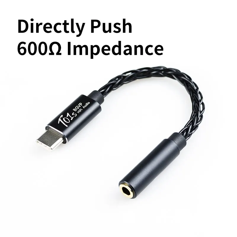 earphone amplifier adapter BGVP T01s Dac Audio HiFi Earphone Amplifier USB TypeC to 2.5/3.5/4.4mm Jack Audio Adapter 32bit Digital Decoder AUX Converter