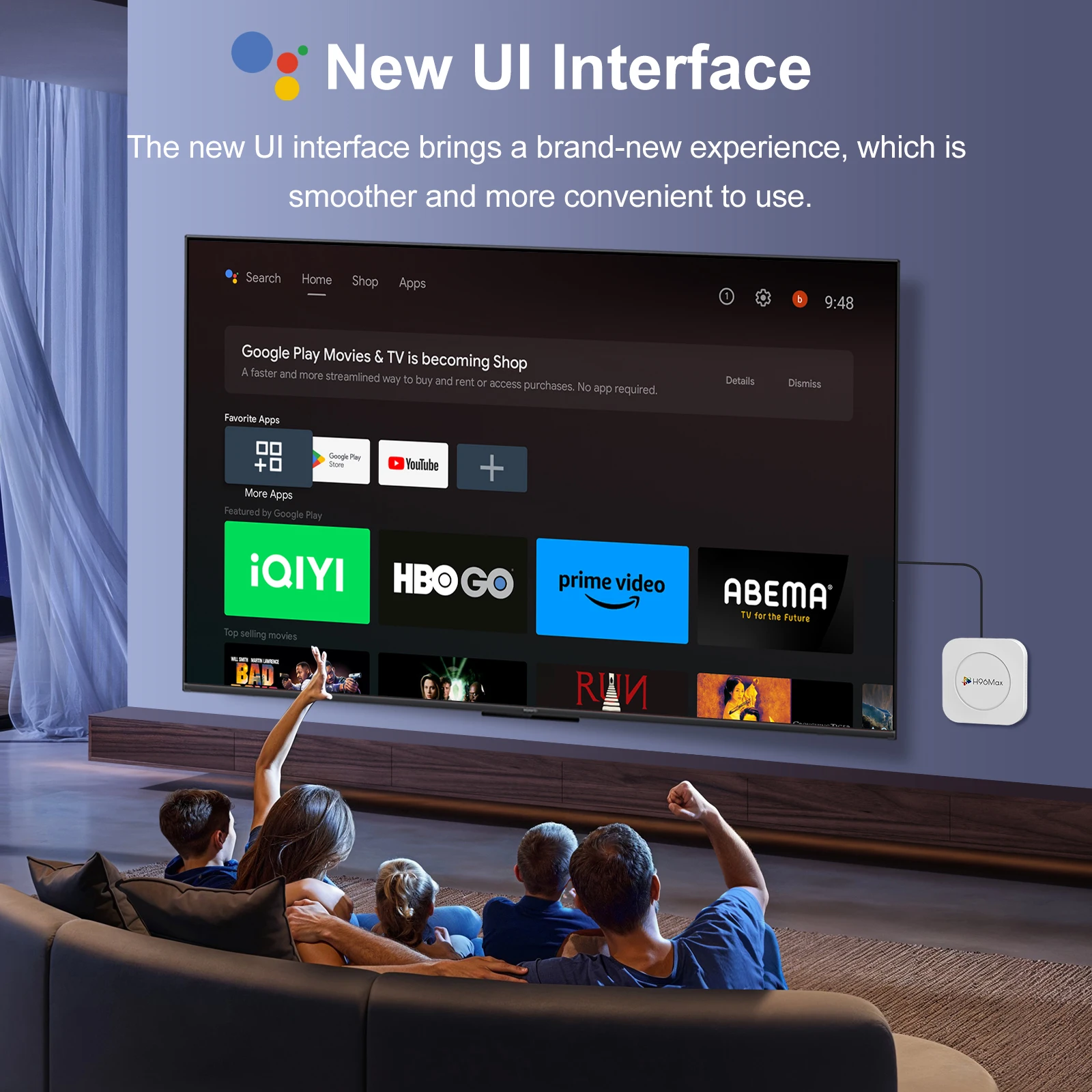 Smart TV Box Android 14.0 H96 MAX M1 Plus RK3528 Mouse Assistant Bluetooth5.4 WI