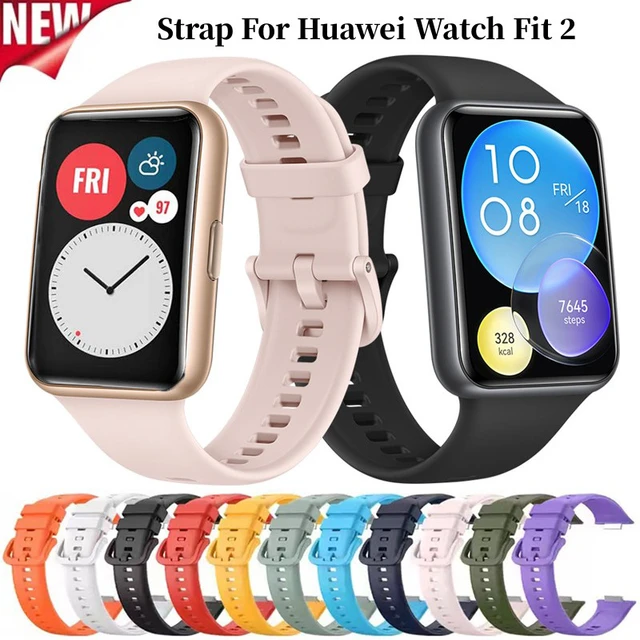 Silicone Band For Huawei Watch Fit 2 Strap Smartwatch Wristband Metal  Buckle Sport Replacement Bracelet Huawei Watch Fit2 Correa - AliExpress