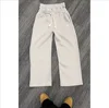 Harajuku Loose Double Waisted Sweatpants Y2K American Solid Color Letter Embroidery Casual Pants Hip Hop Drawstring Waist Jogger 1
