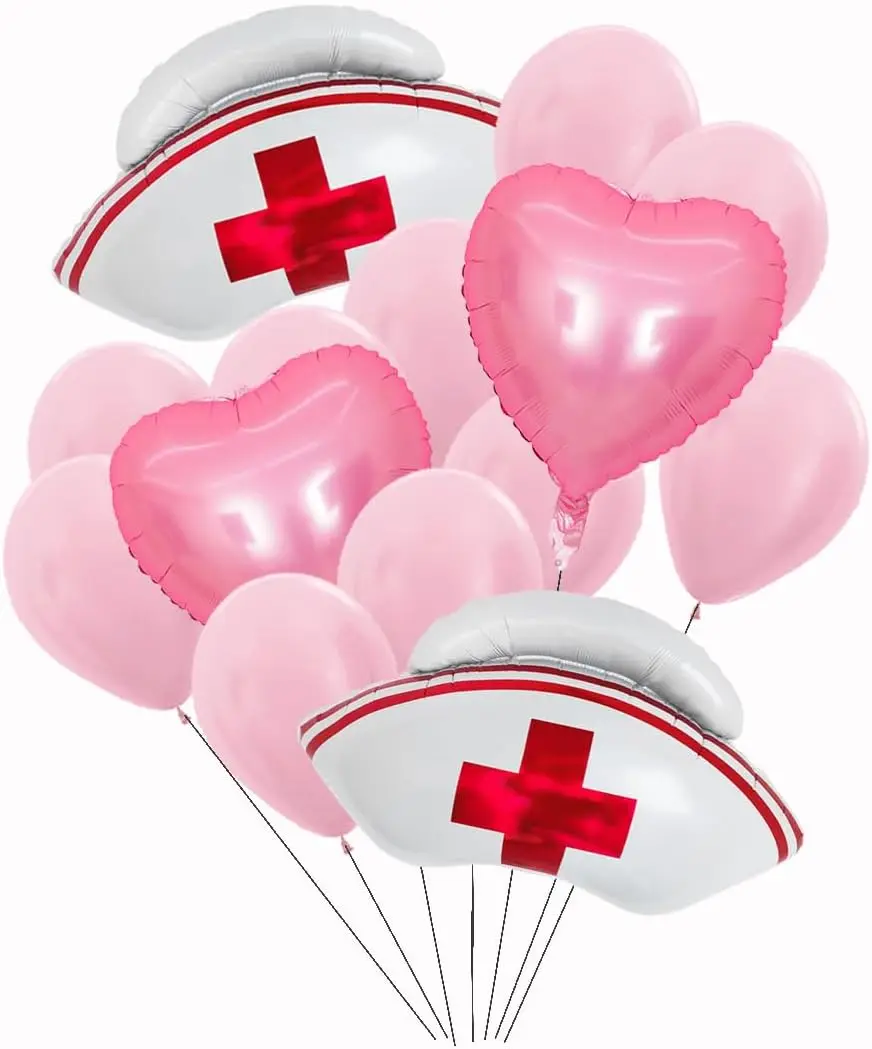 Luftballons für Krankenschwestern, Luftballons für Krankenschwestern, Partydekorationen für Krankenschwestern, Konfetti, Tischdecke für Krankenschwestern, als Dekoration zum Krankenschwestern – Detail 1
