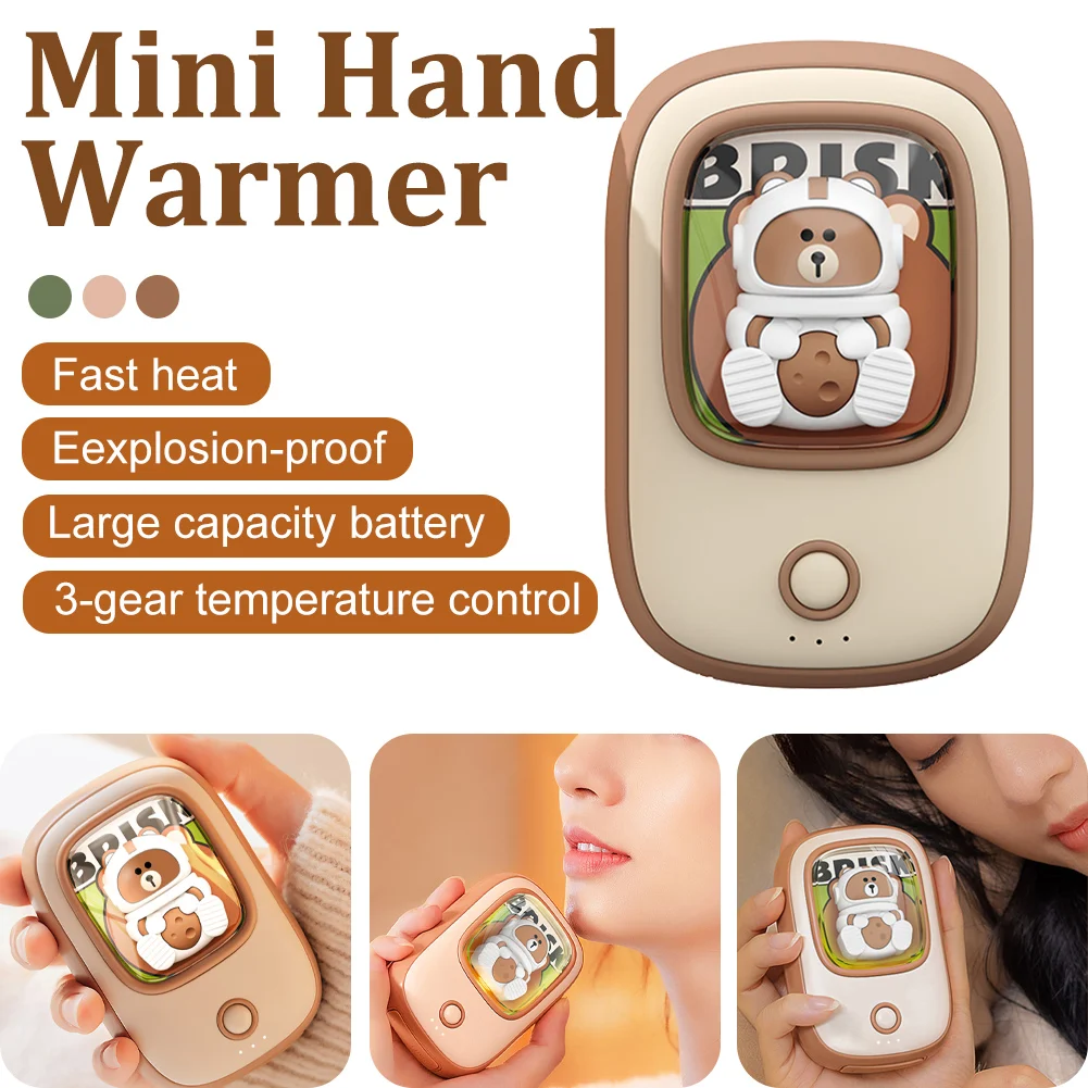 

4000mAh Hand Warmer Mini USB Rechargeable Electric Hands Heater With 3-Gear Temperature Winter Portable Pocket Warmer Power Bank