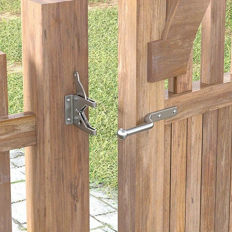 One Set Fence Hinge Pins Silver Iron Pins Fence Latch Lock Door Buckle Garden Hardware Door & Window Hardware Screws