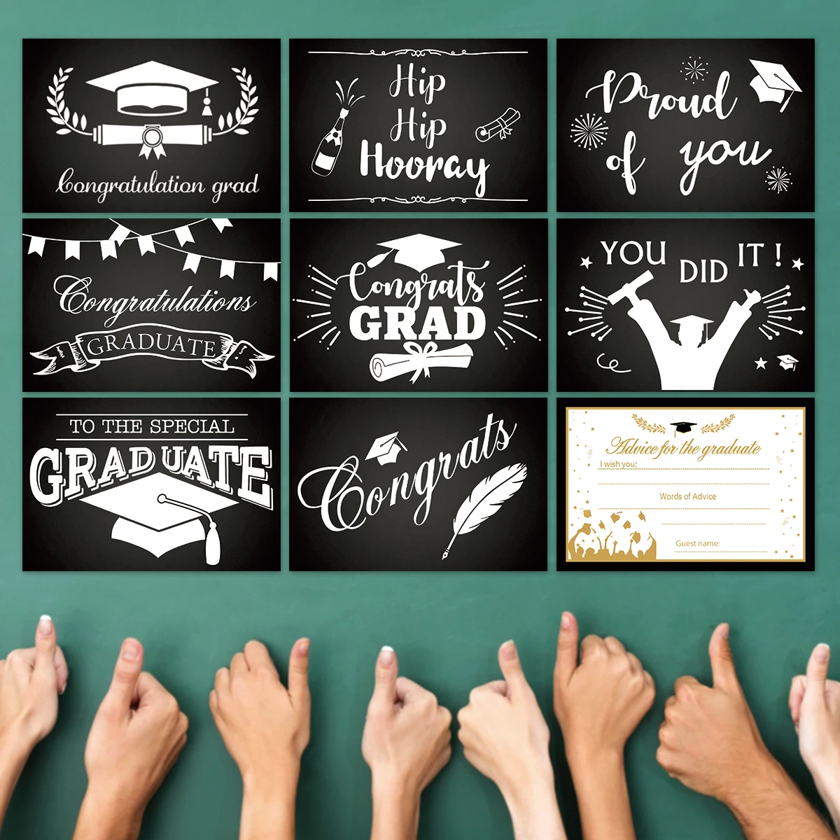 

8 Sheets/Pack Graduation Advice Wish Cards,Graduation Party Supplies for High School, College Grad Activity Decorations Cards