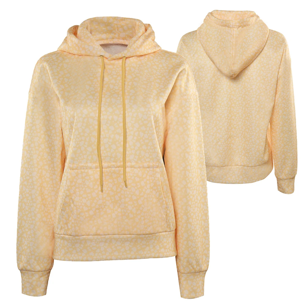 

Женский костюм с капюшоном Margot, желтый свитер с капюшоном для косплея в стиле фильма барбэй, повседневный костюм для ролевых игр, костюм на Хэллоуин для девушек