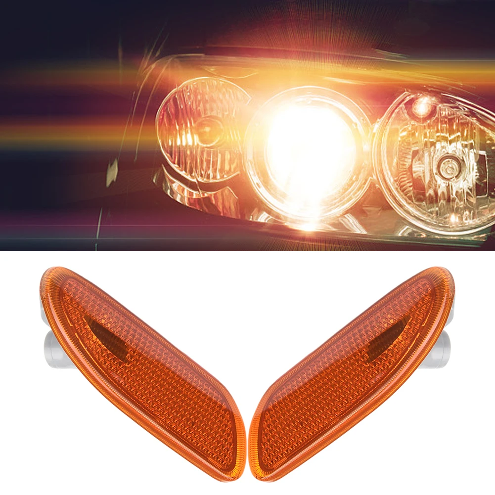 

1 Pair Side Marker Bumper Turn Signal Lights (Left&Right) Suitable For Mercedes-Benz W203 C-Class 2001-2007 Amber Plastic Lamps