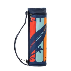 Insulated Portable Water Bottle Cooler Bag - Collapsible Outdoor Travel Sleeve Warmer - 2L(12.5x35cm) (As picture)