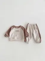 2024 Autumn New Baby Long Sleeve Sports Set Boy Girl Letter Print Sweatshirt + Pants 2pcs Suit Infant Toddler Casual Outfits 6