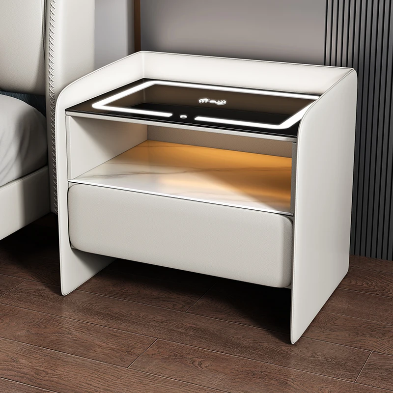 

Smart Hotel Bedside Table Bluetooth Speaker Storage Wood Bedside Table Living Room Home Garden Muebles Space Saving Furniture