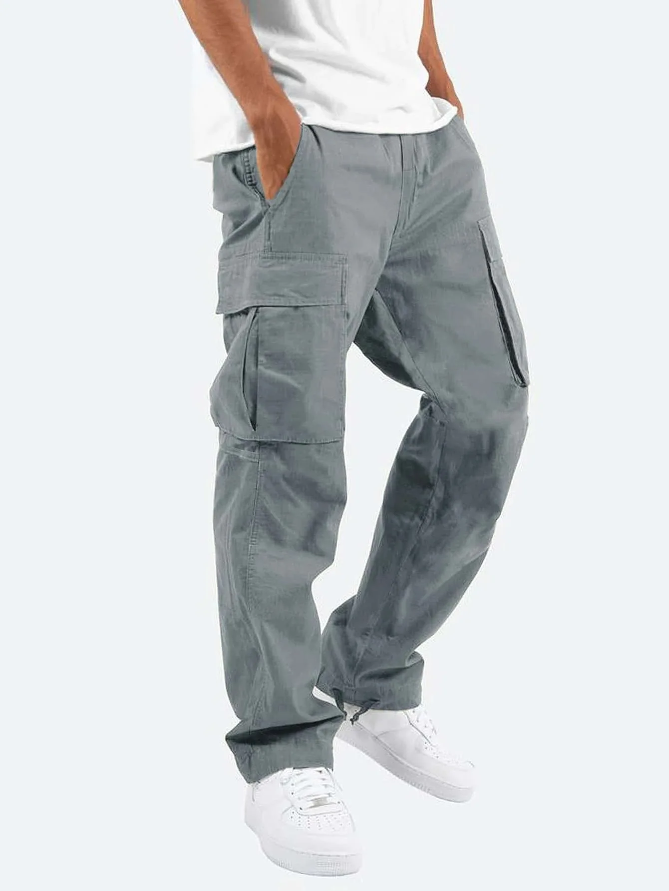 2024 New Spring Summer Street Fashion Man Pants Multi-pocket Sweatpants Overalls Baggy Casual Men's Trousers Cargo Pants S-5XL