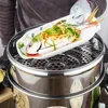 Electric Steamer Multifunctional Large-Capacity Three-Layer Steamer Electric Steamer Commercial Breakfast Tableware 1