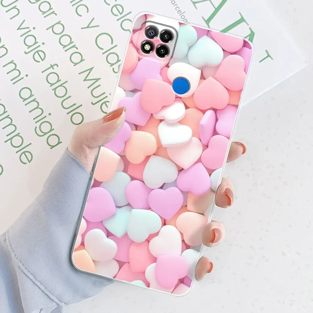 Sleek Marble Transparent Silicone Soft TPU Case - Stylish Protective Bumper Back Cover for Xiaomi Redmi 9C/9C NFC