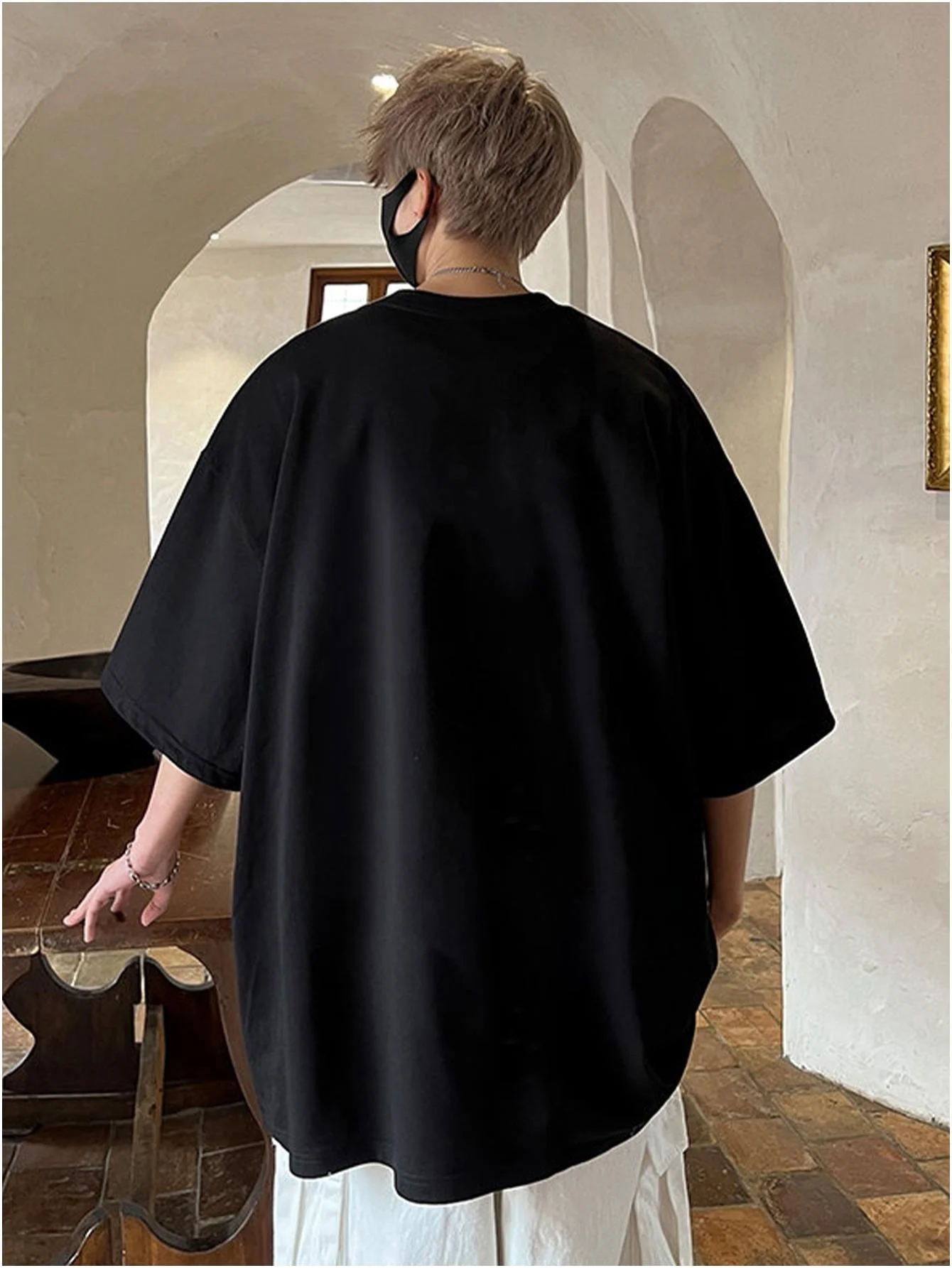 تي شيرت رجالي مطبوع شكل قط