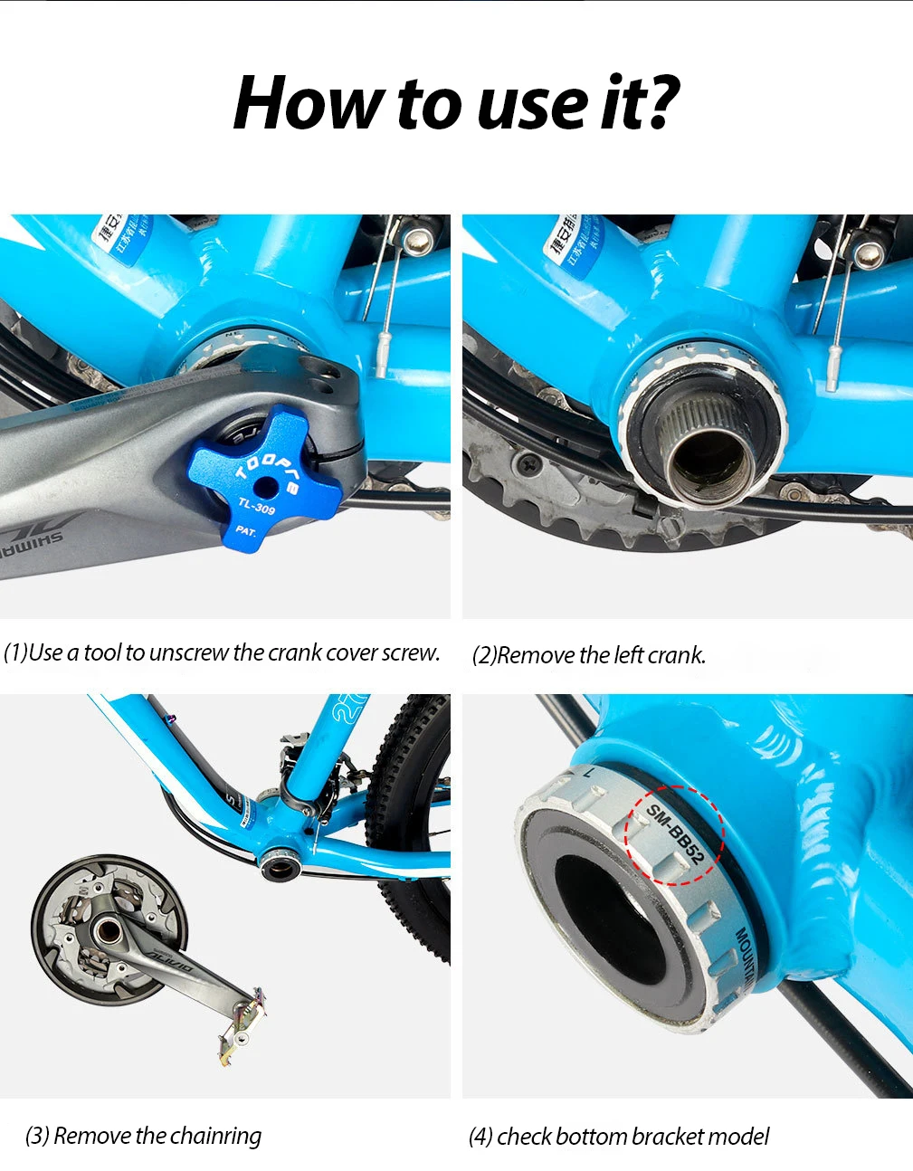 Fahrrad 12-Notch 16-Notch Tretlager-Entfernungs- und Installationswerkzeug 39/41/44/46/49 mm – Detail 10