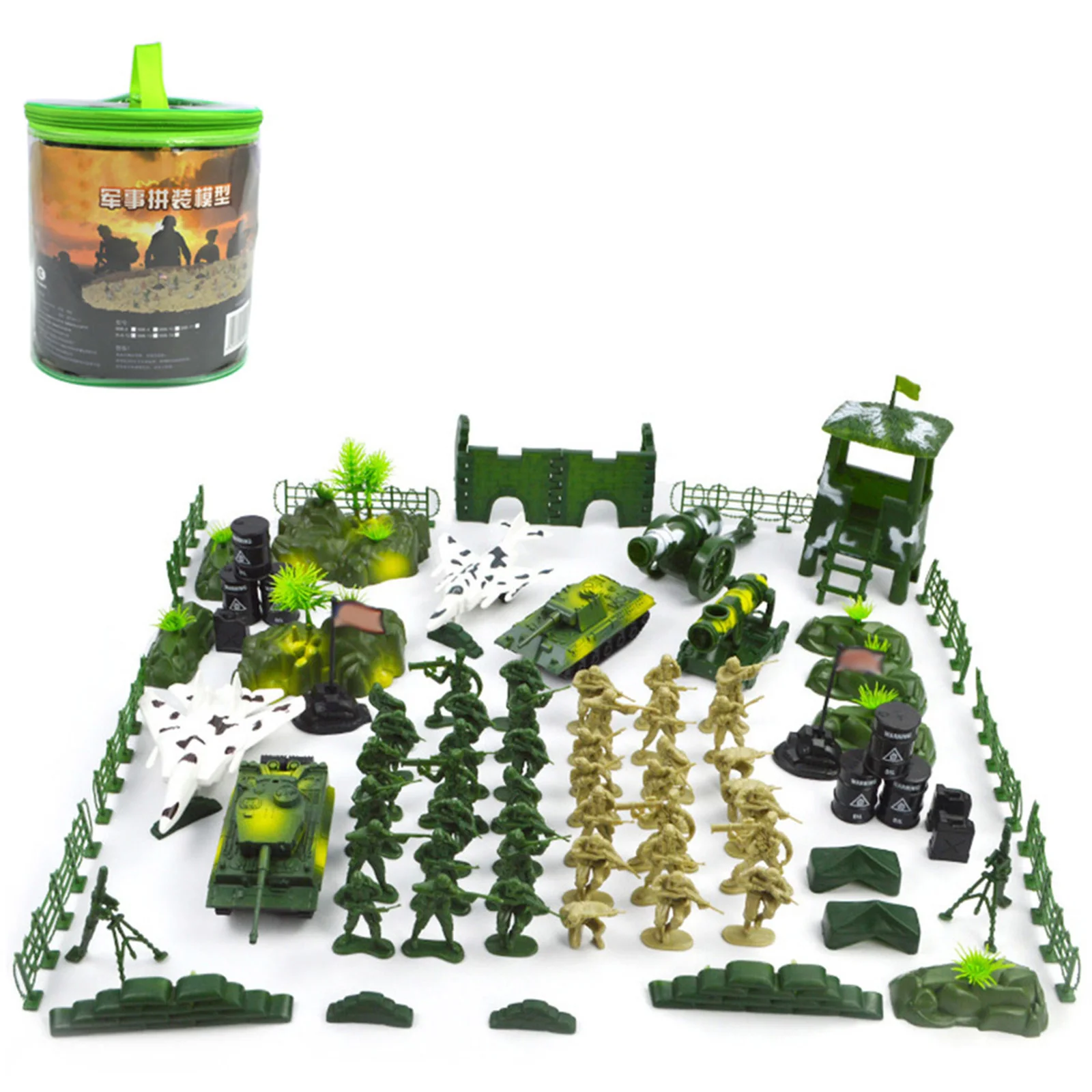 

Kids' Favorite Car Toys 90Pcs Army Vehicles Set with Playmat Stimulate Creativity and Imagination Perfect Home Decoration