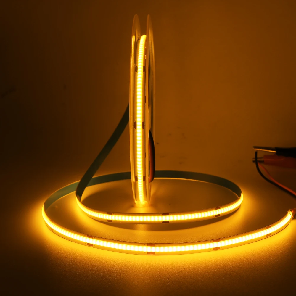 DC 12V 24V COB Strip 320Leds/M White/Pink /Yellow /Ice Blue Sd393c469186a4a41805f0bb9c4851777w