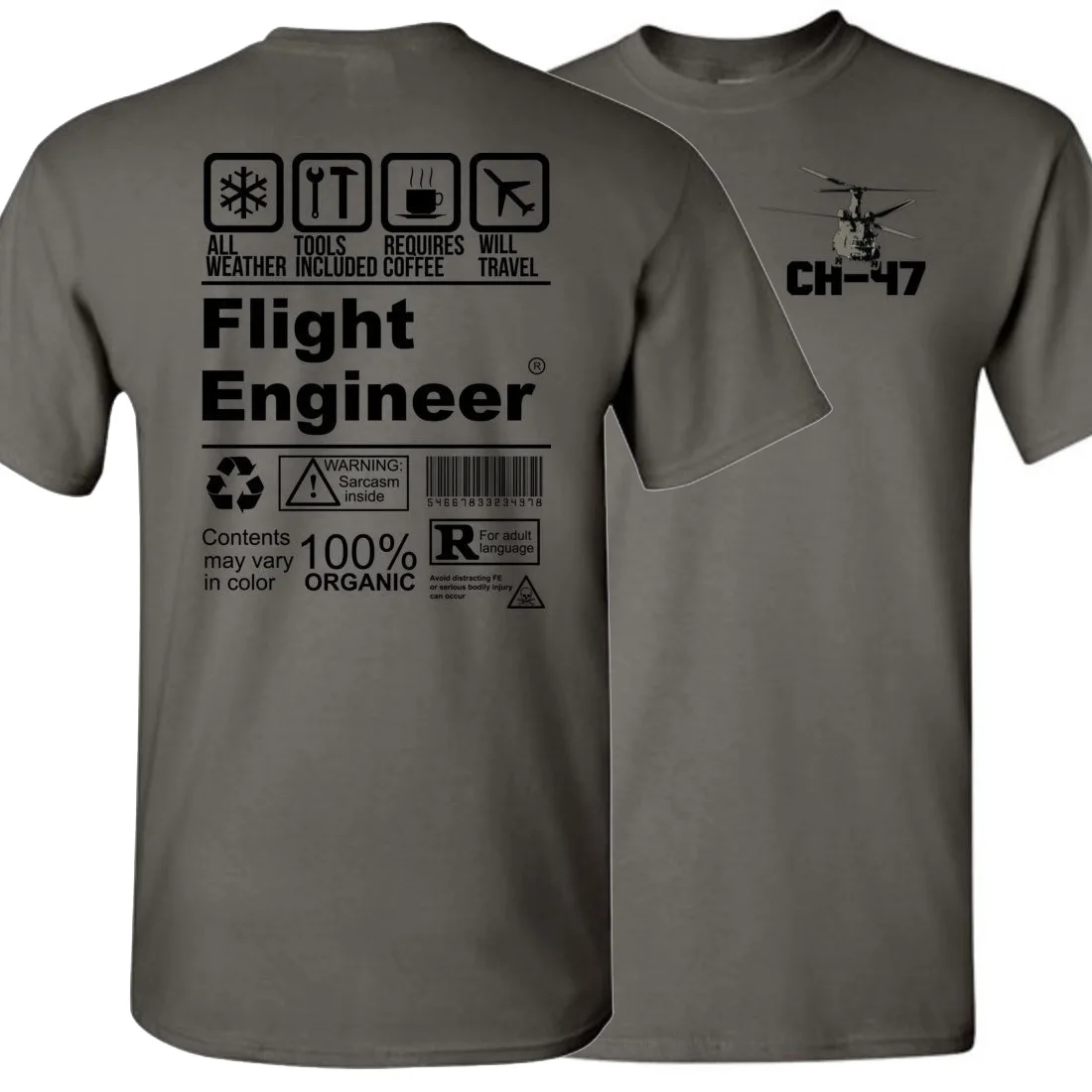 

Funny CH-47 Flight Engineer T-Shirt. Summer Cotton Short Sleeve O-Neck Mens T Shirt New S-3XL