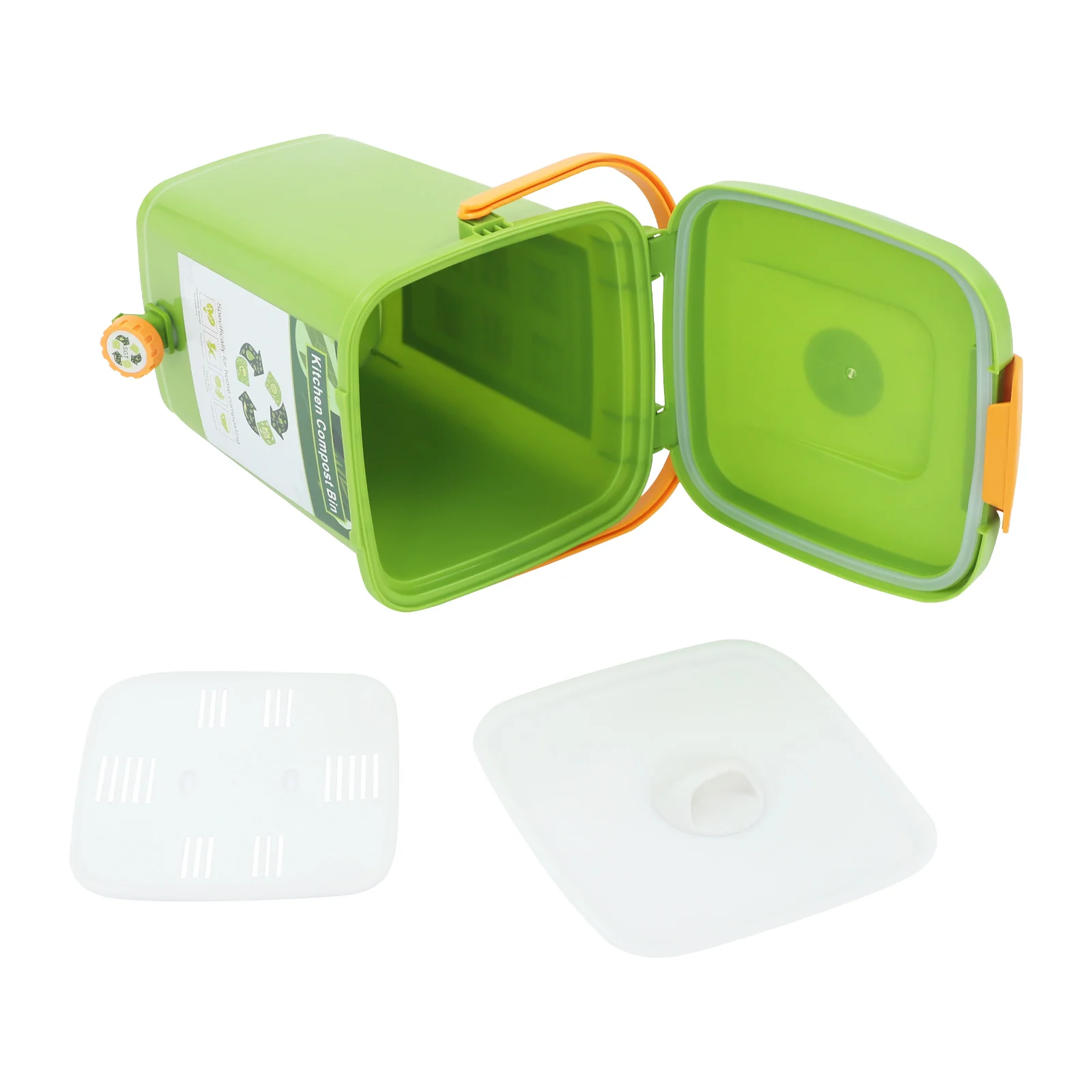 Compost Bins Kitchen Compost Bin Compost Container Large Capacity Compost Container Double Cover 10L/15L/20L