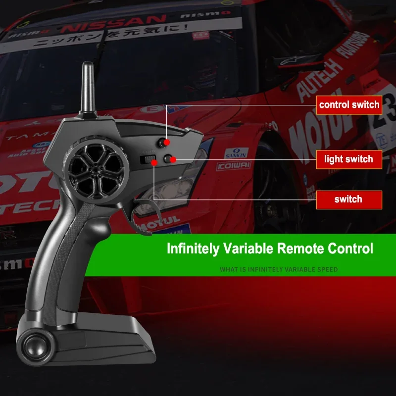 1:16 New Half-scale Four-wheel Drive Remote Control Car 4×4 Drive 30km/h High Speed Drift 2.4G CVT RC Car Toy Boy Toy Gift 5
