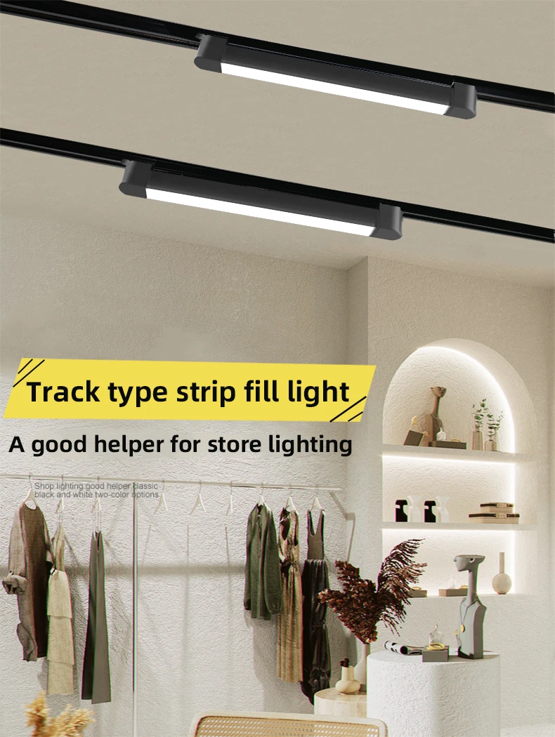 Moderne LED-Schienenleuchten, 20 W/30 W, Schienen-Deckenleuchte für Heimdekoration und Bekleidungsgeschäft, komplettes Set, Innenscheinwerfer, Flutlichtsystem – Detail 1