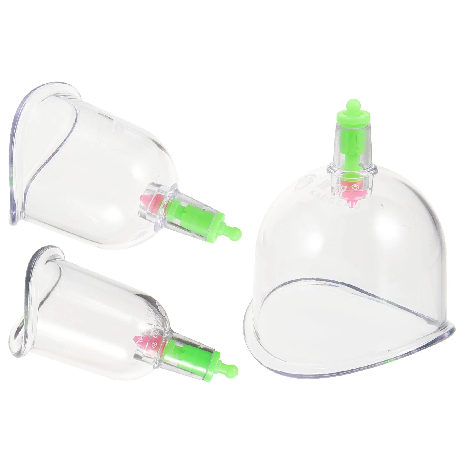 

3pcs Portable Arc-shaped Cupping Cans Cupping Cups Vacuum Cupping Cups for Home
