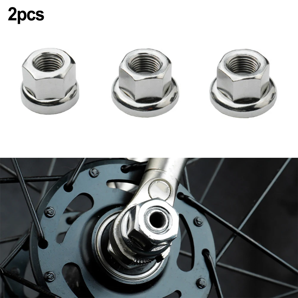 Description Picture 2 of item2PC M9 M10 3/8 Bicycle Hub Nut Screws Rear Axle Nut Flange Front Wheel Screw Anti-skid Front Axle Nut Bicycle Accessories Parts