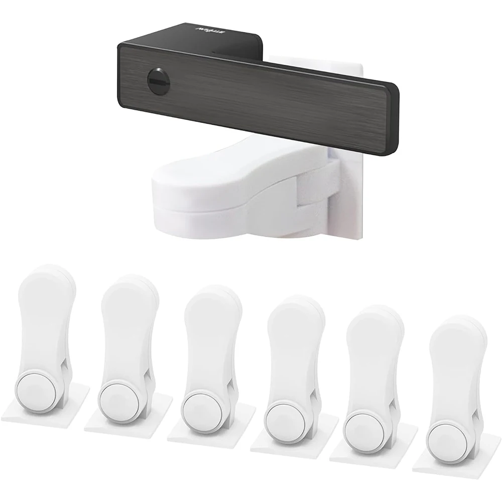 กุญแจล็อคประตูแบบก้านโยก ป้องกันเด็ก พร้อมกาว 3M ไม่ต้องเจาะ ดีไซน์เรียบง่าย เพื่อความปลอดภัยในบ้าน 1