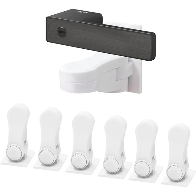 กุญแจล็อคประตูแบบก้านโยก ป้องกันเด็ก พร้อมกาว 3M ไม่ต้องเจาะ ดีไซน์เรียบง่าย เพื่อความปลอดภัยในบ้าน 1