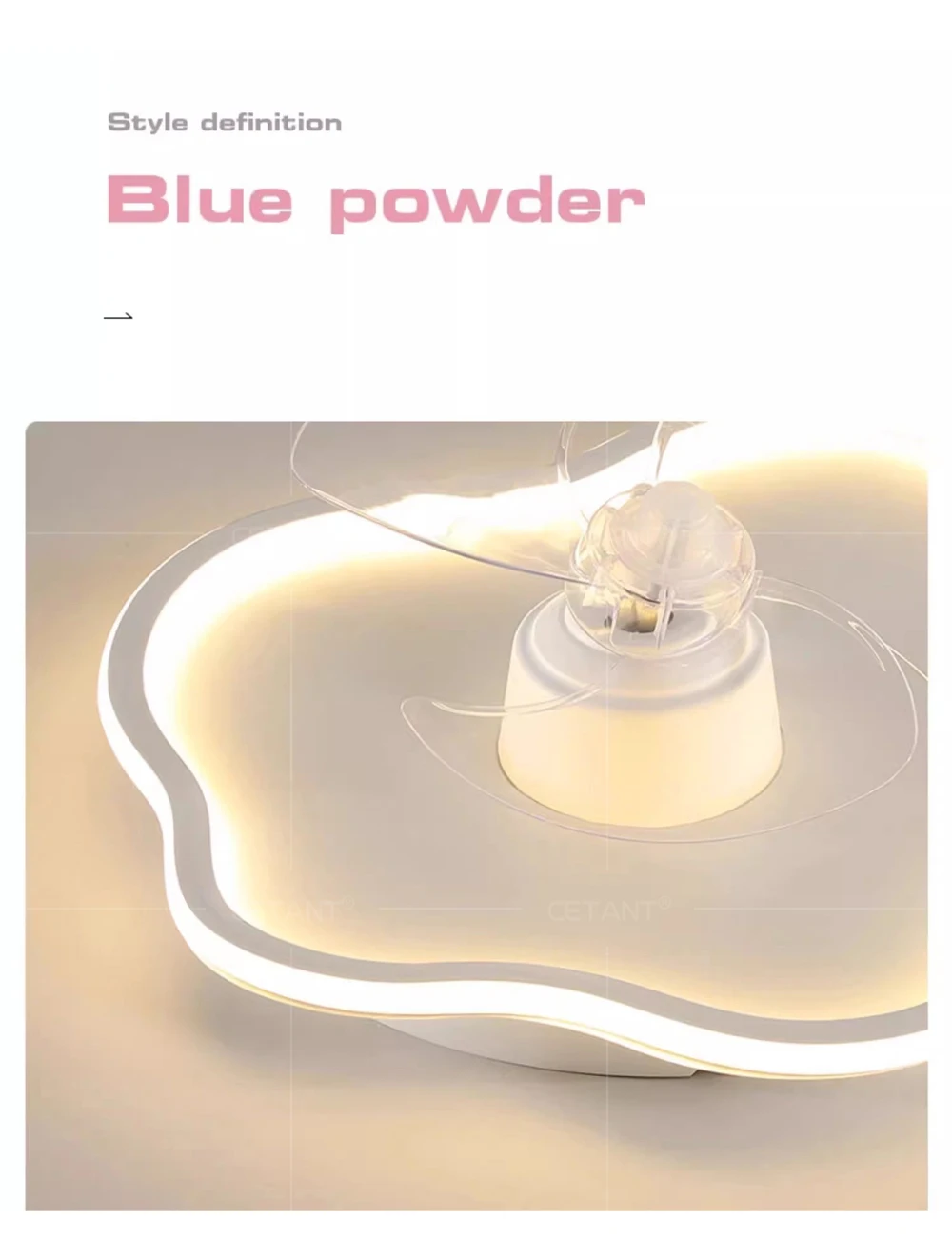 Description Picture 4 of itemModern LED Fan Ceiling Light 360 Degree Swing Head Mute Fan Lamp For Study Bedrooms Living Rooms children's room Home Decoration