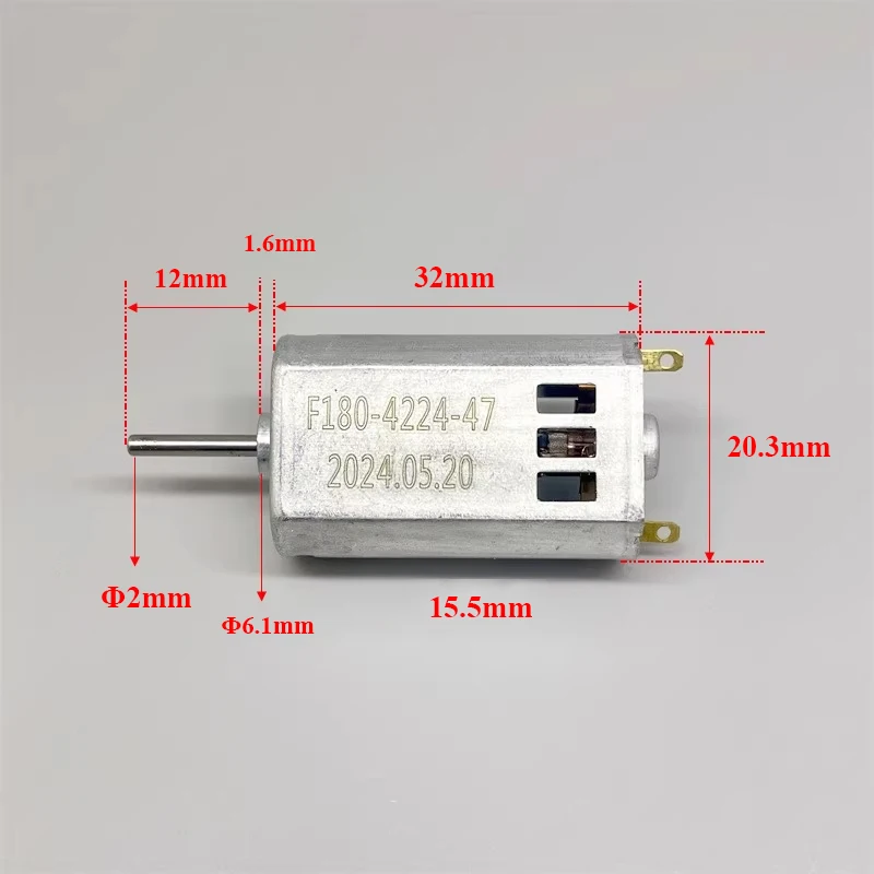 FK-180SH-4224 미니 180 전기 모터 고속 51000RPM 카본 브러시 DC 3.7V 5V 6V 7.4V 20mm DIY 장난감 자동차 보트 모델용