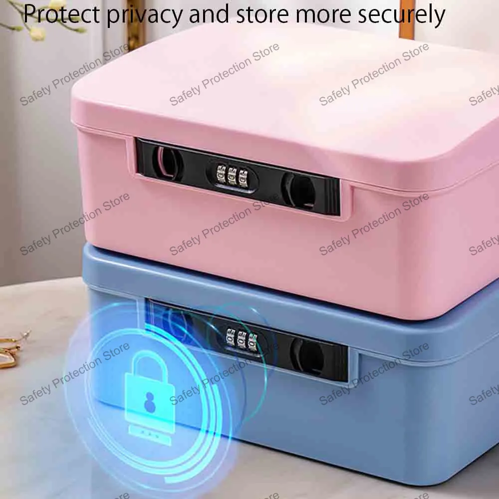 Password Safe Box Cash Jewelry Passport Document Privacy Security Storage Box Car Household Travel Office Lock Organizer Case