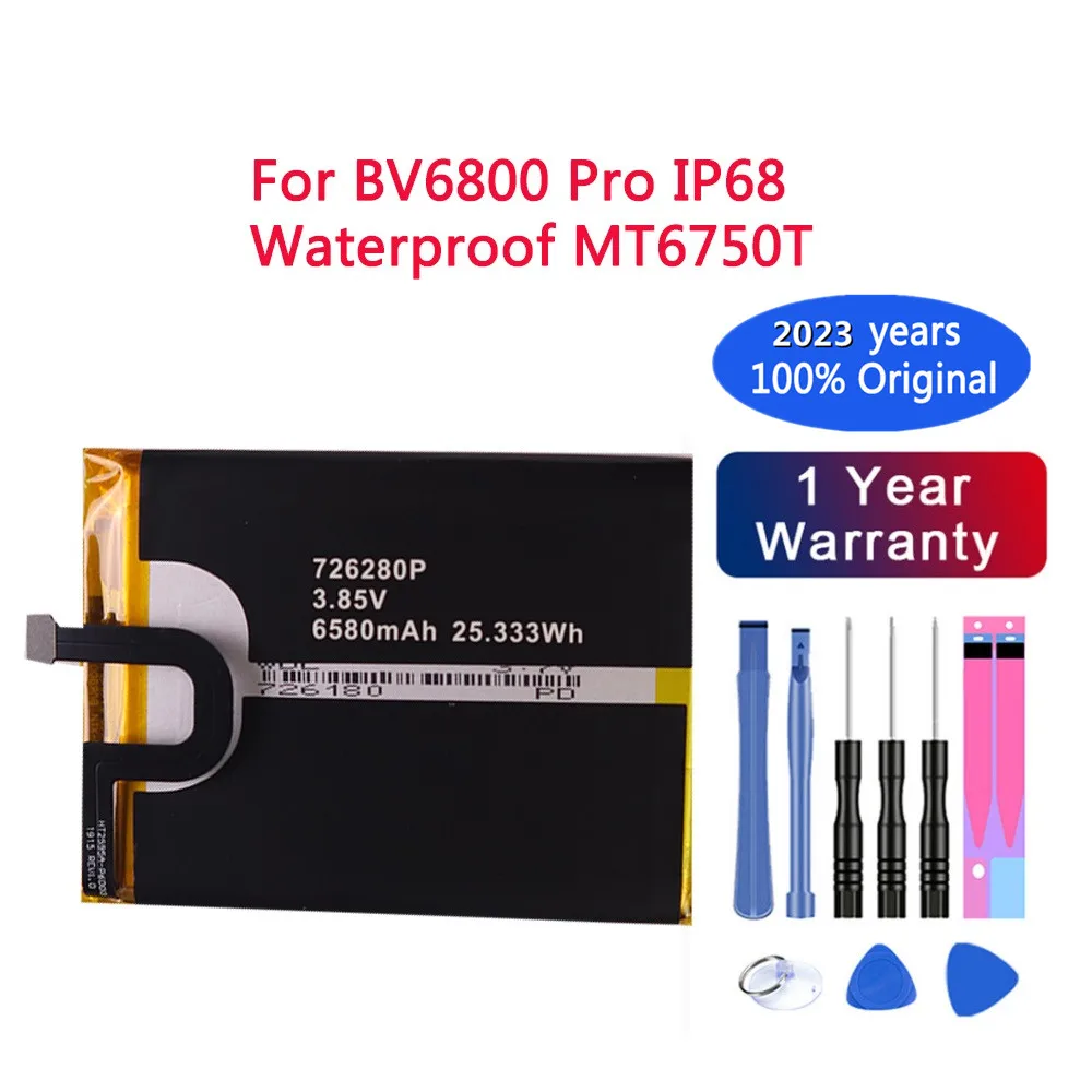 

2023 Years New 6580mAh BV6800 Battery For Blackview BV6800 Pro IP68 Waterproof MT6750T High Quality Batteries + Tools