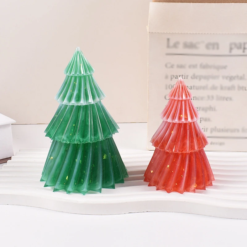 Description Picture 5 of item3D  Christmas Tree Candle Silicone Mold DIY Christmas Candle Making Handmade Soap Plaster Resin Mold Christmas Gift Home Decor