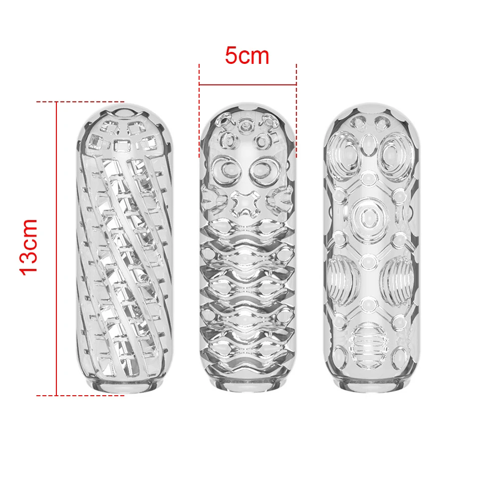 Transparent Male Masturbation Device Sex Toys for Men Penis Endurance Exercise Soft Pussy Aircraft Cup Vagina Masturbator 18