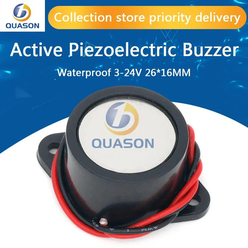 2616ActivePiezoelectricBuzzer2616MMWaterproofBuzzerAlarmSealed