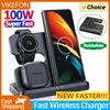VIKEFON 100W 3 in 1 Wireless Charger Stand For Samsung Fold S22 Untra Galaxy Watch 5 4 3 Active Buds Fast Charging Dock Station 1